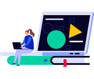 Ilustración de catálogo de cursos e-learning